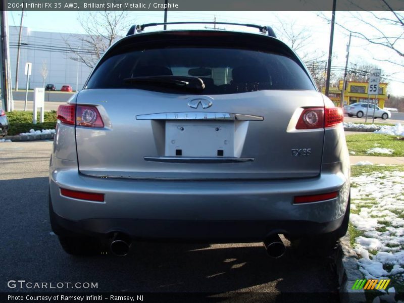 Brilliant Silver Metallic / Graphite 2004 Infiniti FX 35 AWD