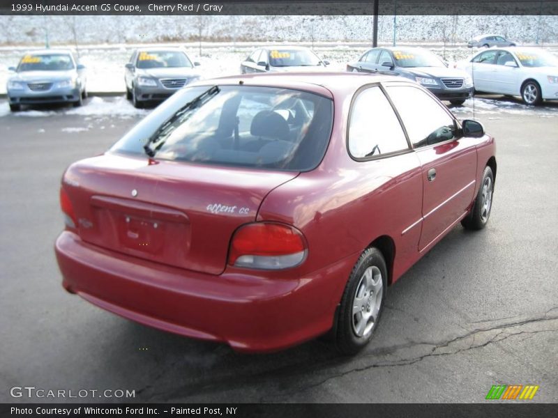 Cherry Red / Gray 1999 Hyundai Accent GS Coupe
