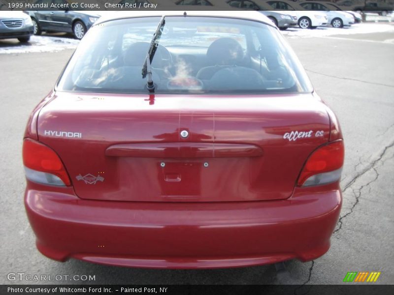 Cherry Red / Gray 1999 Hyundai Accent GS Coupe