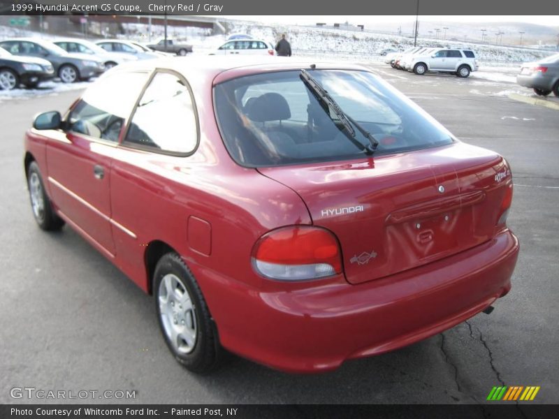 Cherry Red / Gray 1999 Hyundai Accent GS Coupe