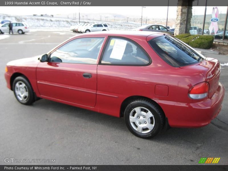 Cherry Red / Gray 1999 Hyundai Accent GS Coupe