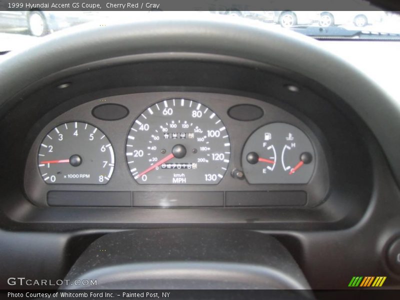 Cherry Red / Gray 1999 Hyundai Accent GS Coupe