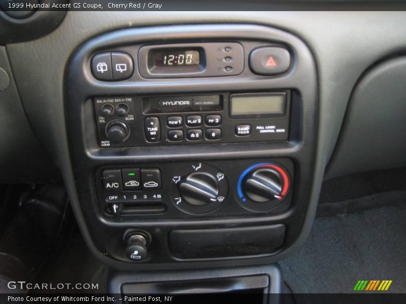 Cherry Red / Gray 1999 Hyundai Accent GS Coupe