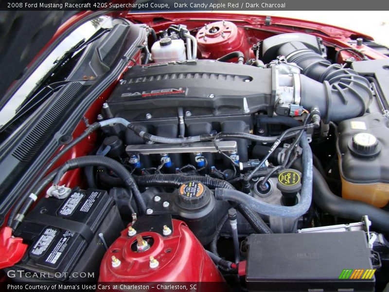Dark Candy Apple Red / Dark Charcoal 2008 Ford Mustang Racecraft 420S Supercharged Coupe