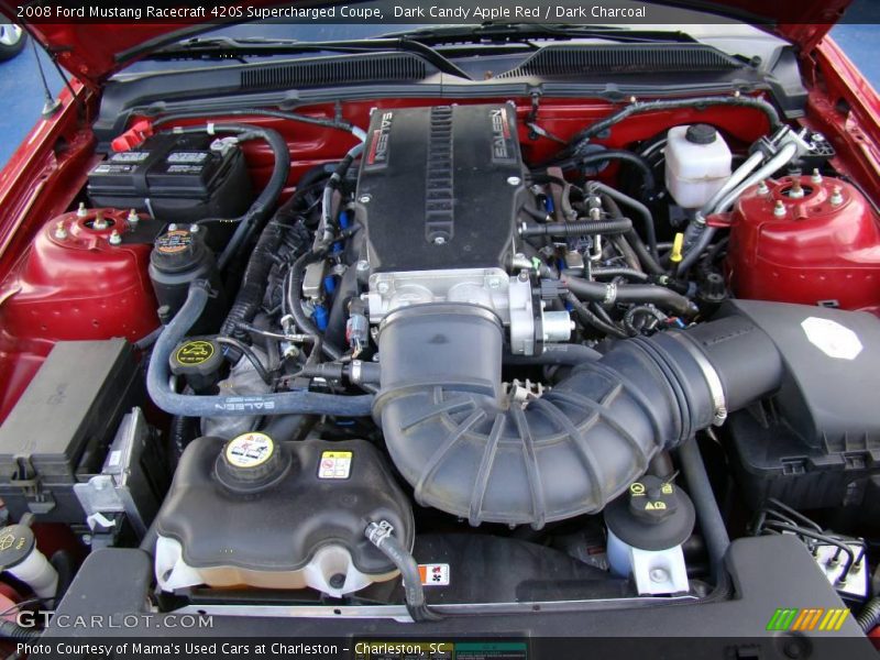 Dark Candy Apple Red / Dark Charcoal 2008 Ford Mustang Racecraft 420S Supercharged Coupe