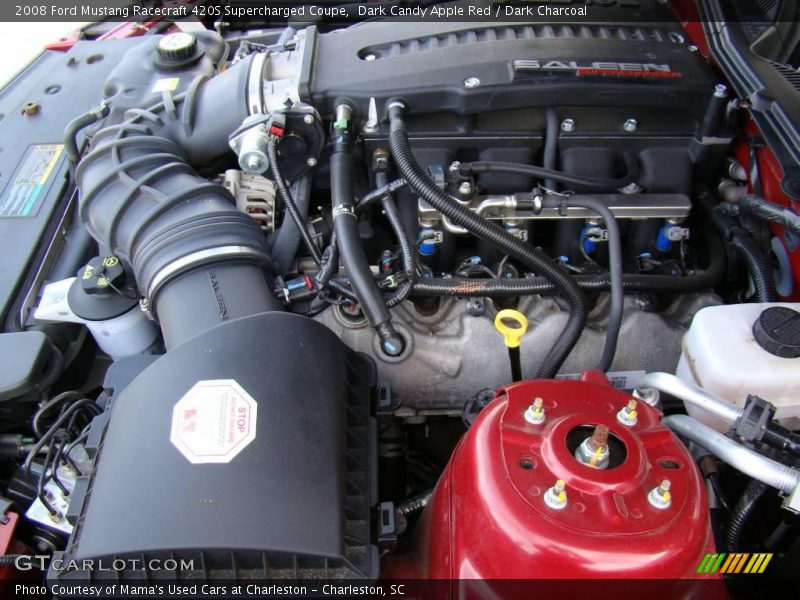 Dark Candy Apple Red / Dark Charcoal 2008 Ford Mustang Racecraft 420S Supercharged Coupe