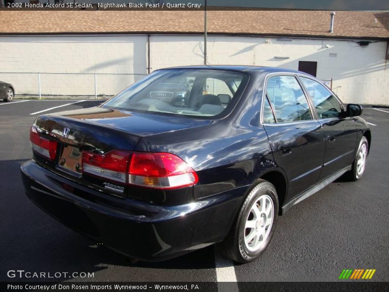 Nighthawk Black Pearl / Quartz Gray 2002 Honda Accord SE Sedan