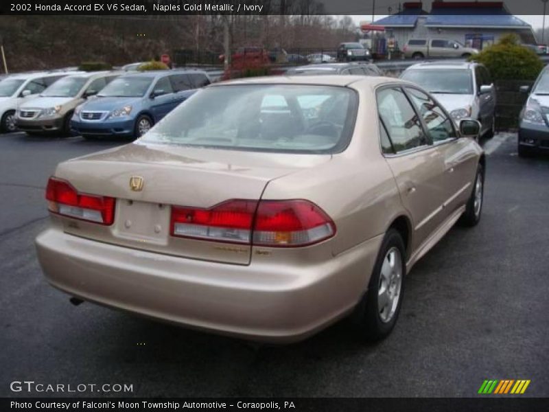 Naples Gold Metallic / Ivory 2002 Honda Accord EX V6 Sedan