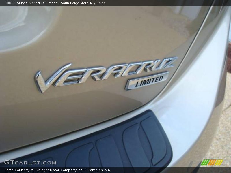 Satin Beige Metallic / Beige 2008 Hyundai Veracruz Limited