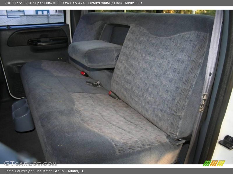 Oxford White / Dark Denim Blue 2000 Ford F250 Super Duty XLT Crew Cab 4x4