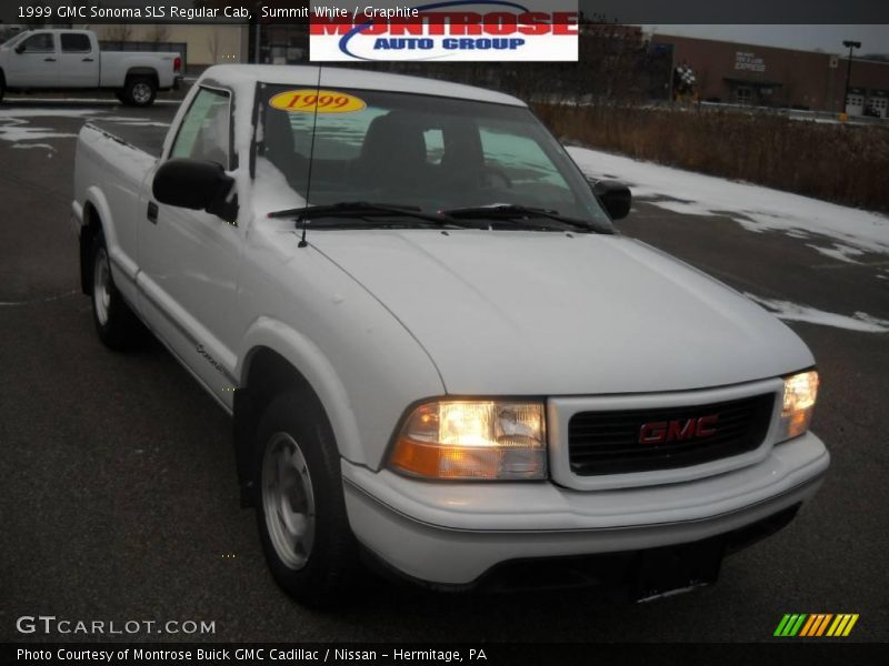 Summit White / Graphite 1999 GMC Sonoma SLS Regular Cab