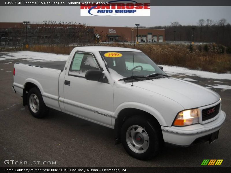 Summit White / Graphite 1999 GMC Sonoma SLS Regular Cab