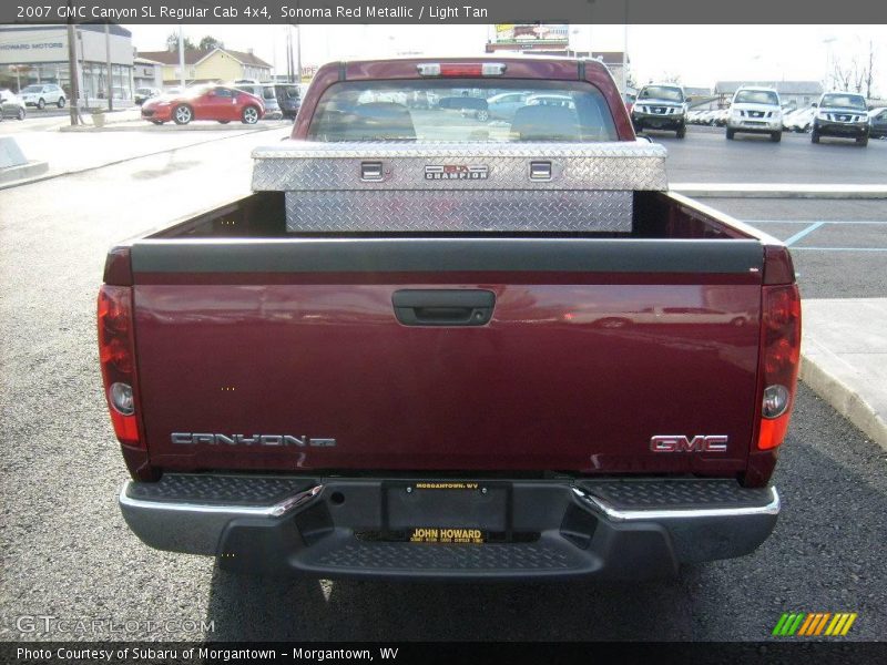 Sonoma Red Metallic / Light Tan 2007 GMC Canyon SL Regular Cab 4x4