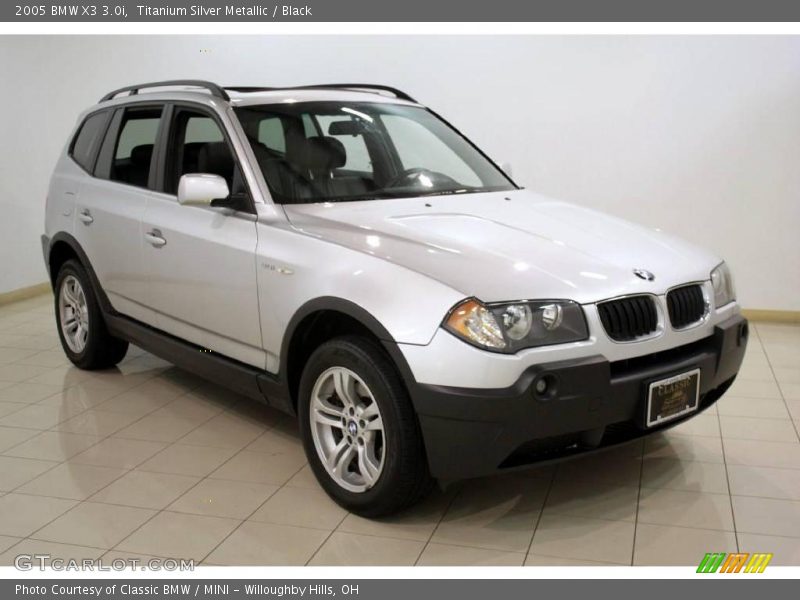 Titanium Silver Metallic / Black 2005 BMW X3 3.0i