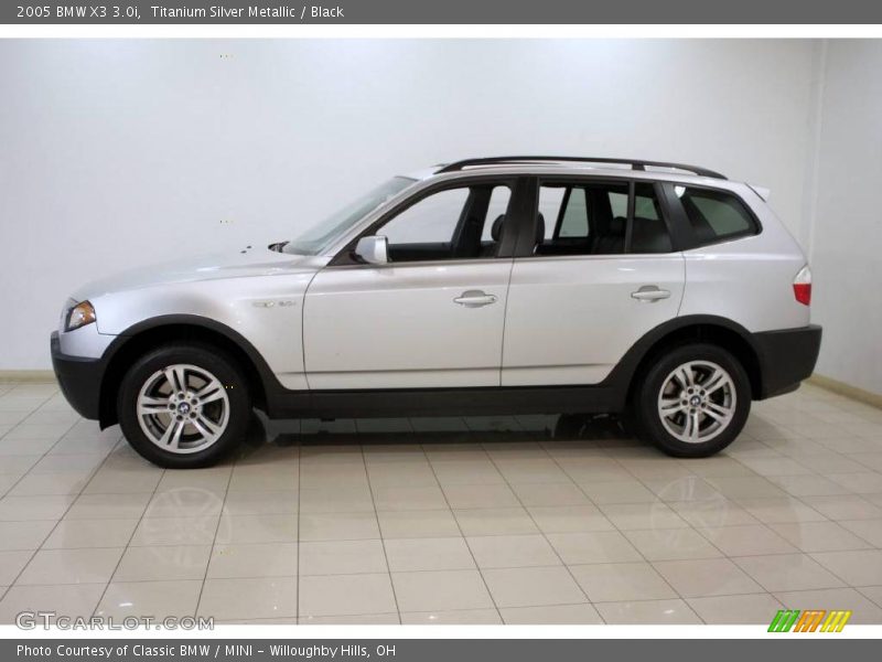 Titanium Silver Metallic / Black 2005 BMW X3 3.0i