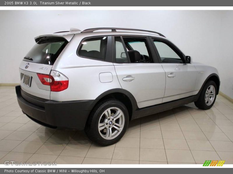 Titanium Silver Metallic / Black 2005 BMW X3 3.0i