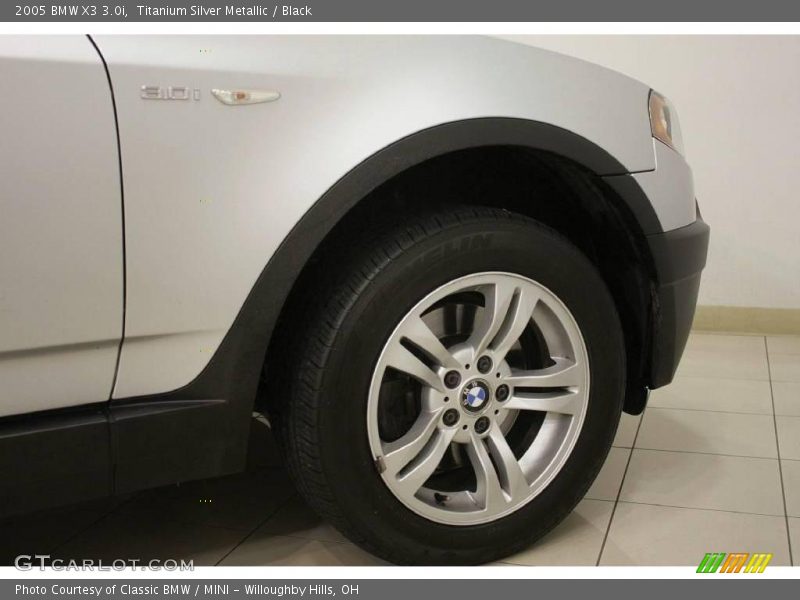 Titanium Silver Metallic / Black 2005 BMW X3 3.0i