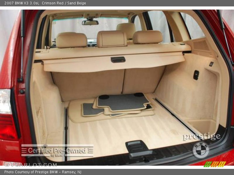 Crimson Red / Sand Beige 2007 BMW X3 3.0si