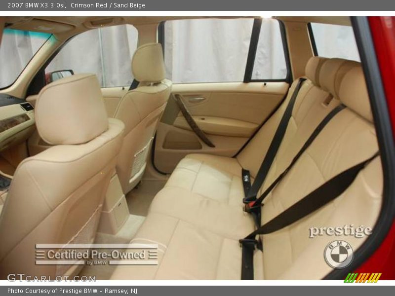 Crimson Red / Sand Beige 2007 BMW X3 3.0si