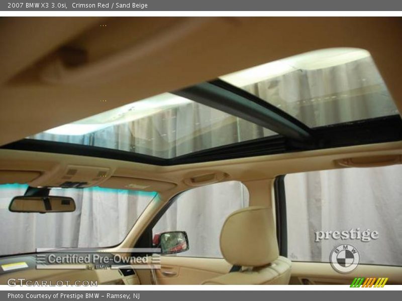 Crimson Red / Sand Beige 2007 BMW X3 3.0si