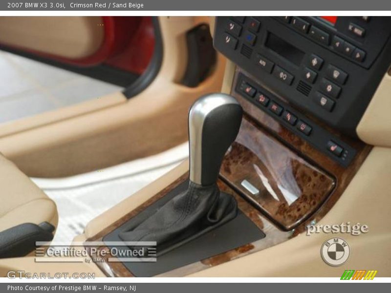 Crimson Red / Sand Beige 2007 BMW X3 3.0si
