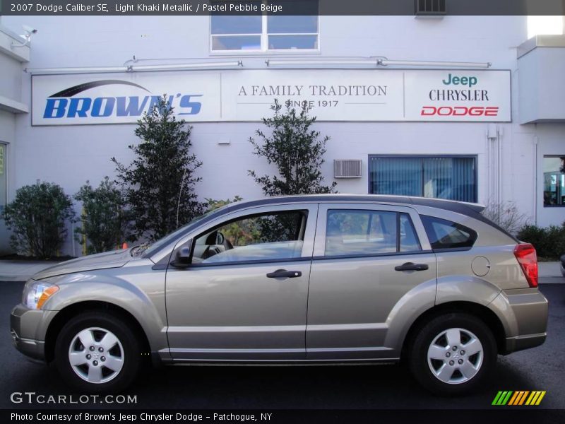 Light Khaki Metallic / Pastel Pebble Beige 2007 Dodge Caliber SE