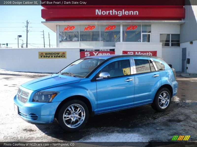 Surf Blue Pearl / Dark Slate Gray 2008 Dodge Caliber SE