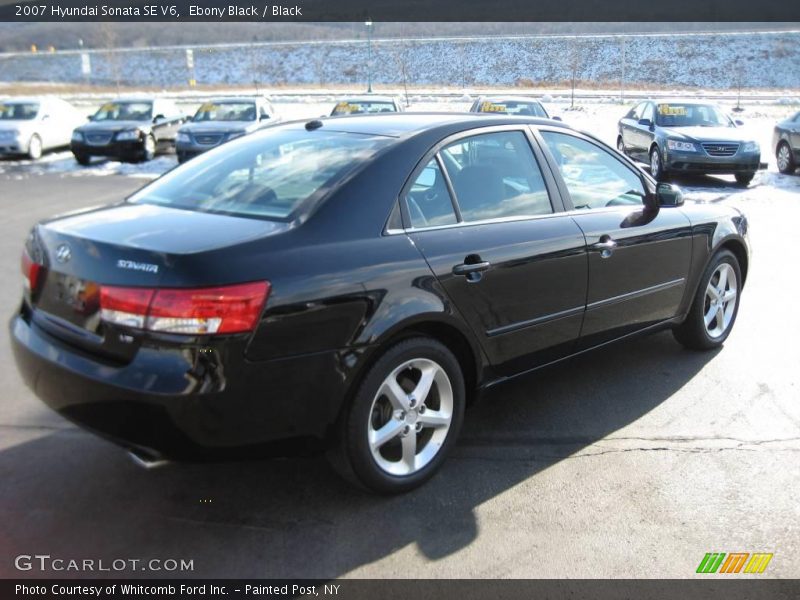 Ebony Black / Black 2007 Hyundai Sonata SE V6