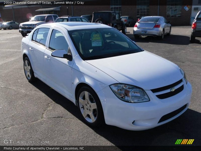 Summit White / Gray 2009 Chevrolet Cobalt LT Sedan