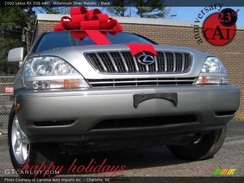 Millennium Silver Metallic / Black 2002 Lexus RX 300 AWD