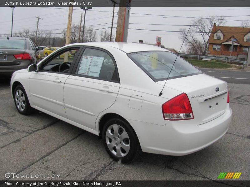 Clear White / Gray 2009 Kia Spectra EX Sedan