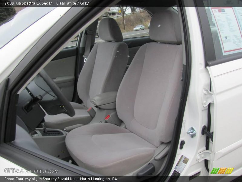 Clear White / Gray 2009 Kia Spectra EX Sedan