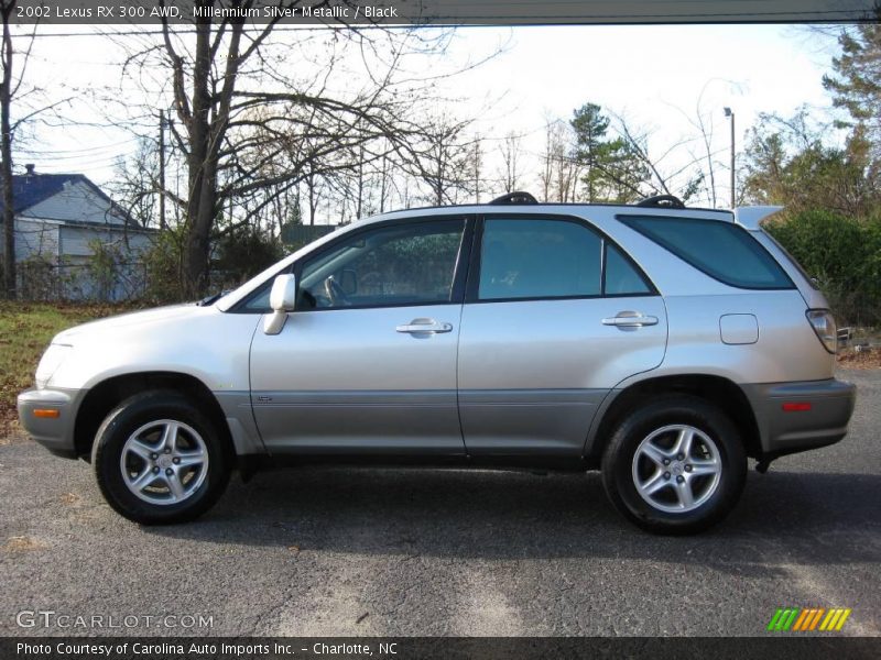 Millennium Silver Metallic / Black 2002 Lexus RX 300 AWD