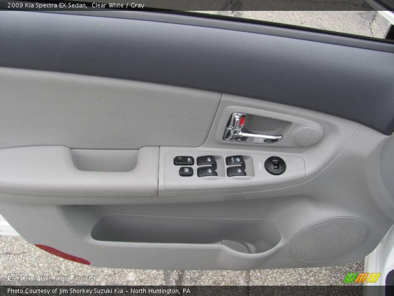 Clear White / Gray 2009 Kia Spectra EX Sedan