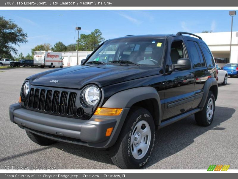 Black Clearcoat / Medium Slate Gray 2007 Jeep Liberty Sport
