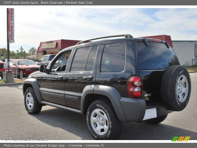 Black Clearcoat / Medium Slate Gray 2007 Jeep Liberty Sport