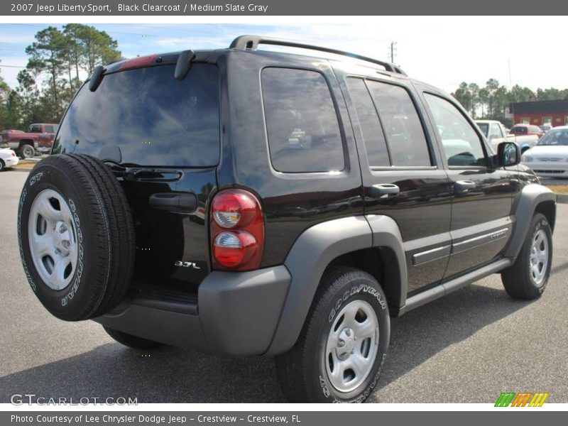 Black Clearcoat / Medium Slate Gray 2007 Jeep Liberty Sport