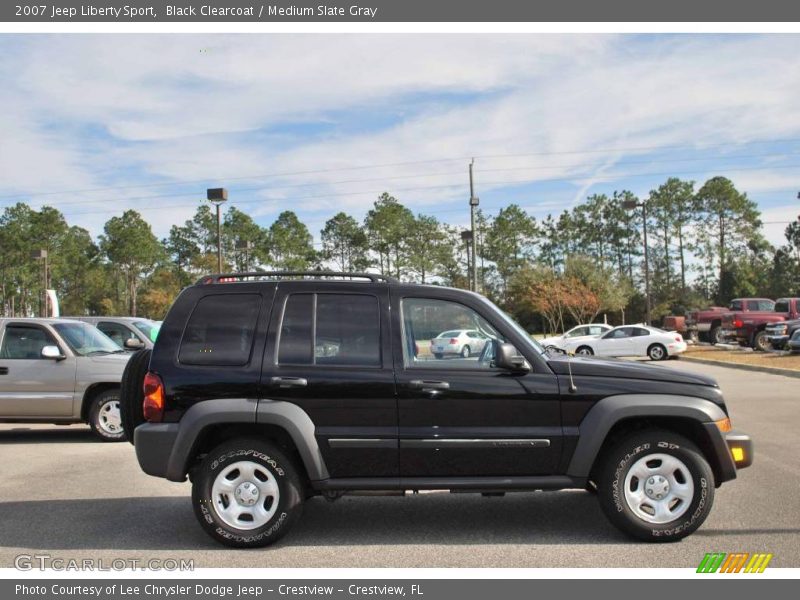 Black Clearcoat / Medium Slate Gray 2007 Jeep Liberty Sport