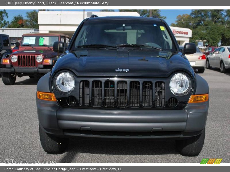 Black Clearcoat / Medium Slate Gray 2007 Jeep Liberty Sport