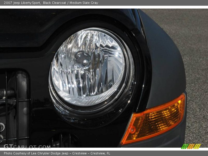 Black Clearcoat / Medium Slate Gray 2007 Jeep Liberty Sport