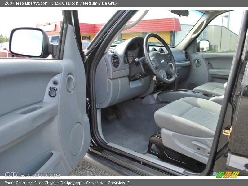 Black Clearcoat / Medium Slate Gray 2007 Jeep Liberty Sport