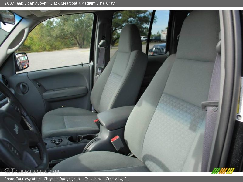 Black Clearcoat / Medium Slate Gray 2007 Jeep Liberty Sport