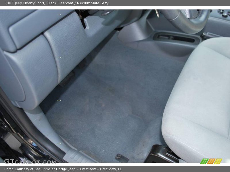 Black Clearcoat / Medium Slate Gray 2007 Jeep Liberty Sport