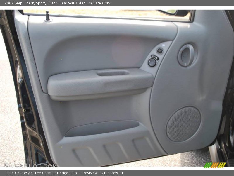 Black Clearcoat / Medium Slate Gray 2007 Jeep Liberty Sport