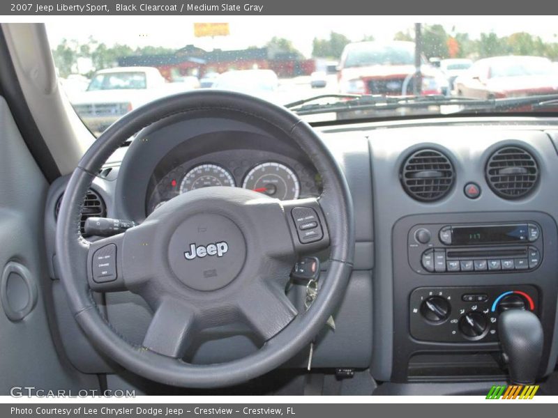 Black Clearcoat / Medium Slate Gray 2007 Jeep Liberty Sport