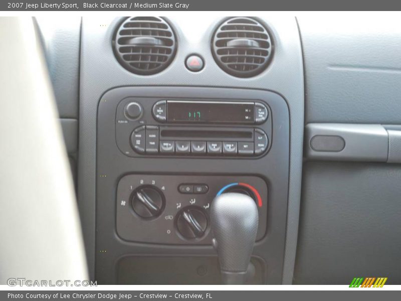 Black Clearcoat / Medium Slate Gray 2007 Jeep Liberty Sport