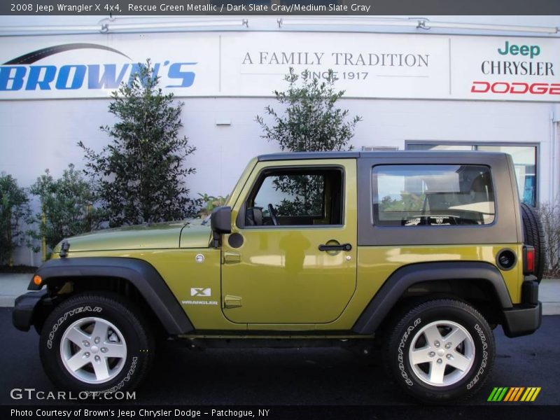 Rescue Green Metallic / Dark Slate Gray/Medium Slate Gray 2008 Jeep Wrangler X 4x4