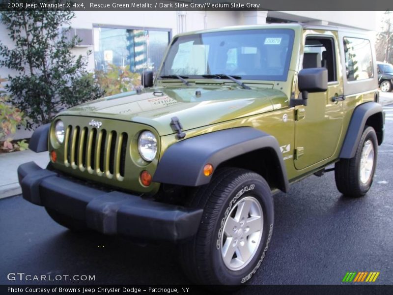Rescue Green Metallic / Dark Slate Gray/Medium Slate Gray 2008 Jeep Wrangler X 4x4