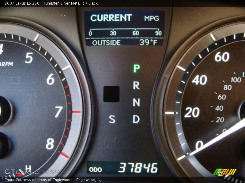 Tungsten Silver Metallic / Black 2007 Lexus ES 350
