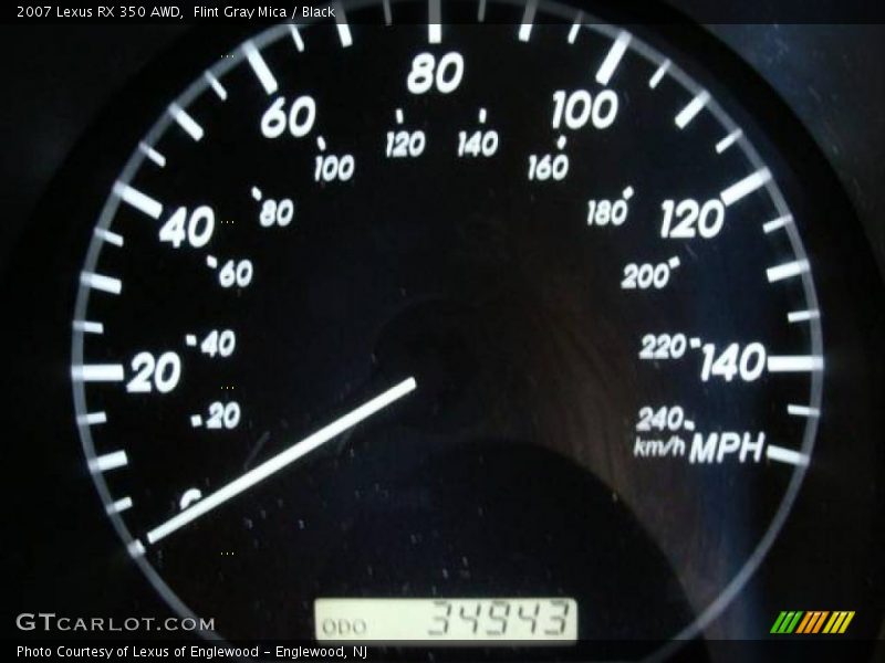 Flint Gray Mica / Black 2007 Lexus RX 350 AWD
